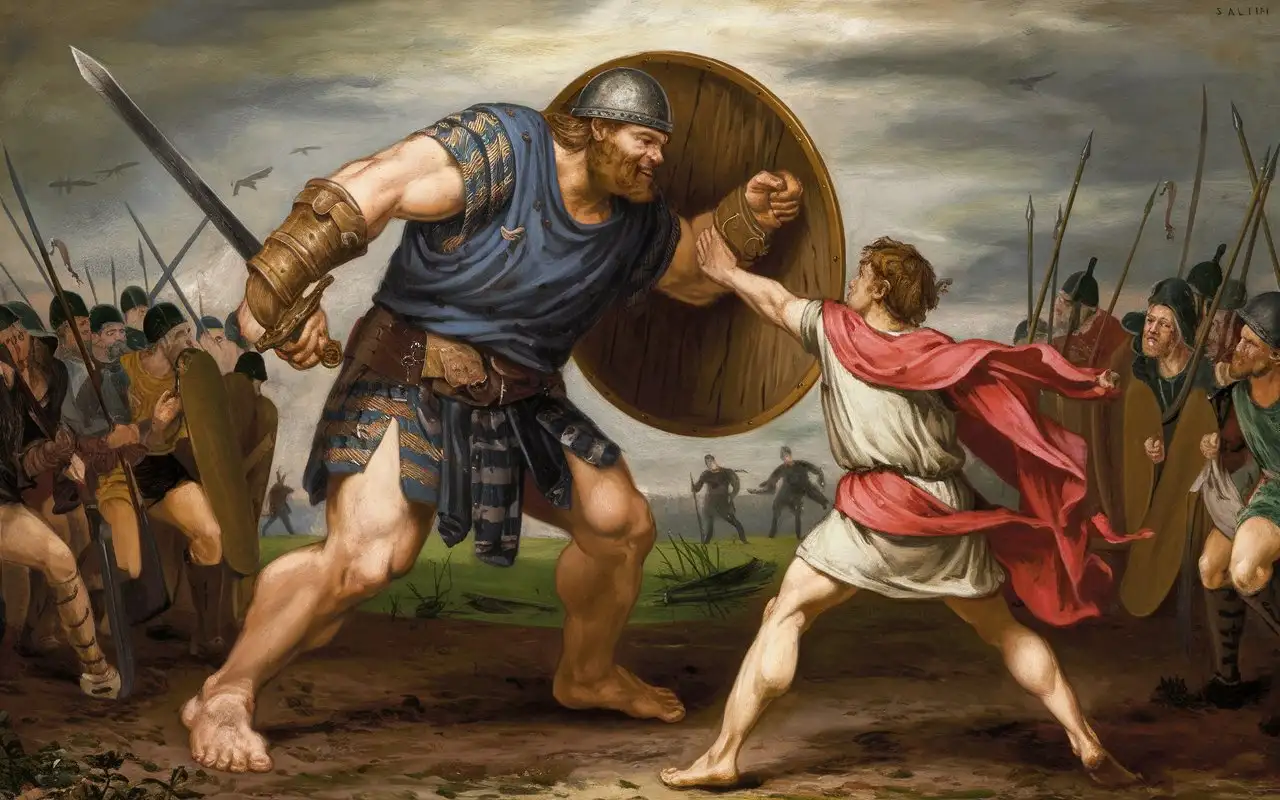 David-vs-Goliath-Battle-Giant-Defeated-with-a-Single-Stone