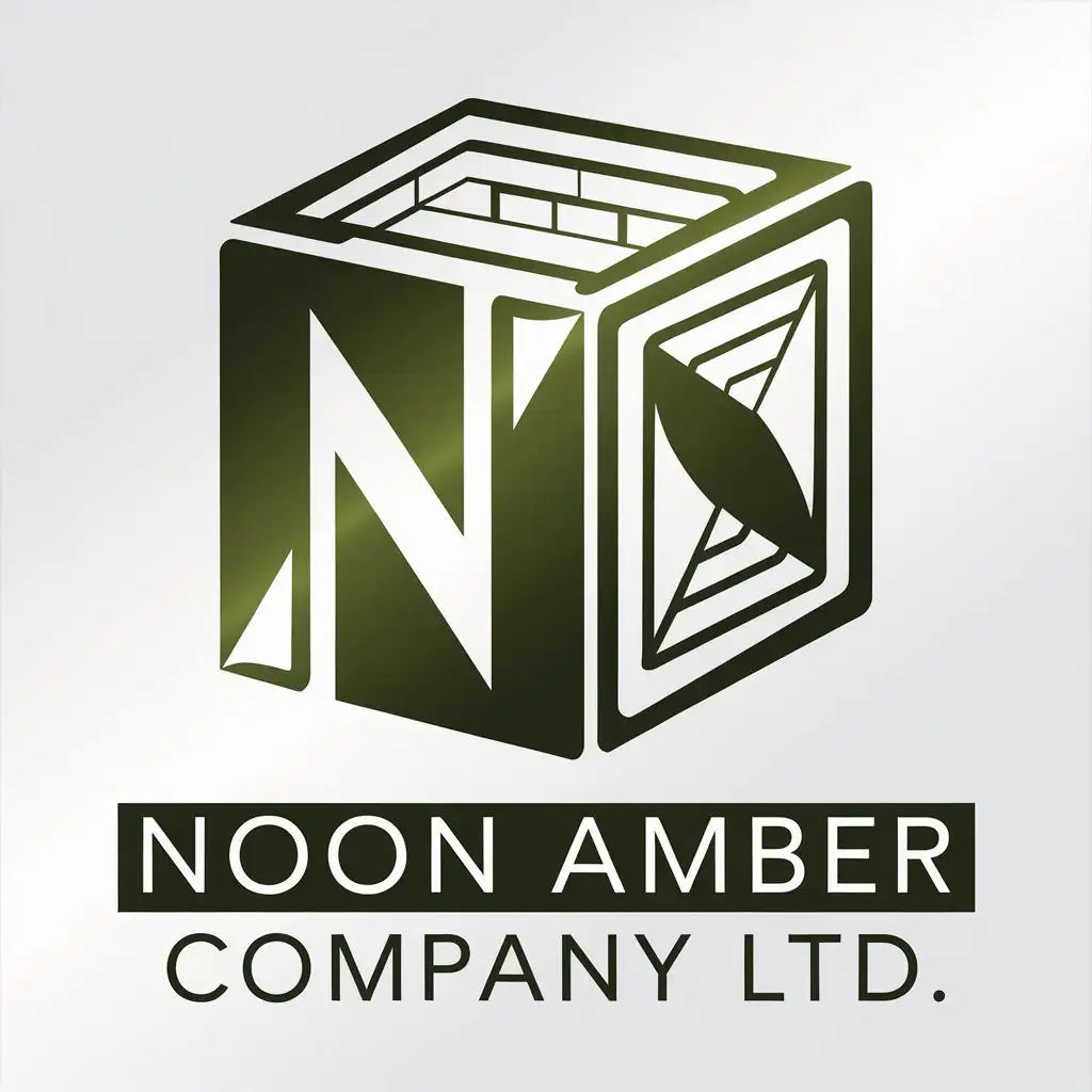 LOGO-Design-For-Noon-Amber-Company-Ltd-Green-Box-with-Letter-N-on-Clear-Background