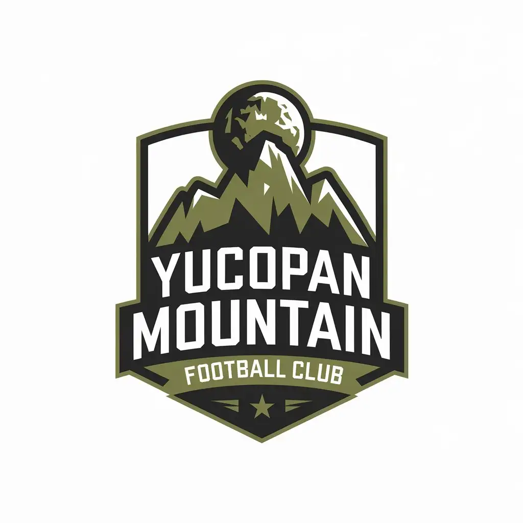 LOGO-Design-For-Yucopan-Mountain-Football-Club-Green-Minimalistic-Design-with-Mountain-and-Moon-Symbol