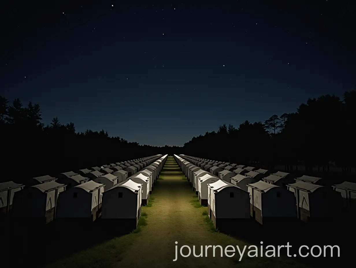 Night-Scene-in-a-Prison-Camp-with-Dark-Atmosphere