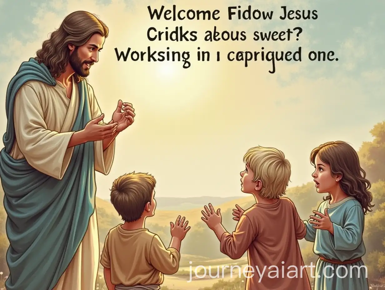 Jesus-Welcoming-Children-with-Open-Arms-in-a-Serene-Setting