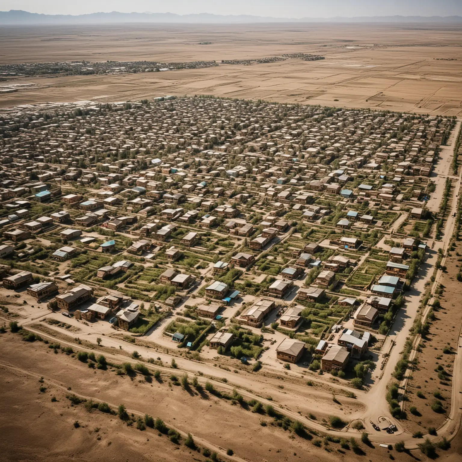 Agricultural-Oasis-Town-in-Xinjiang