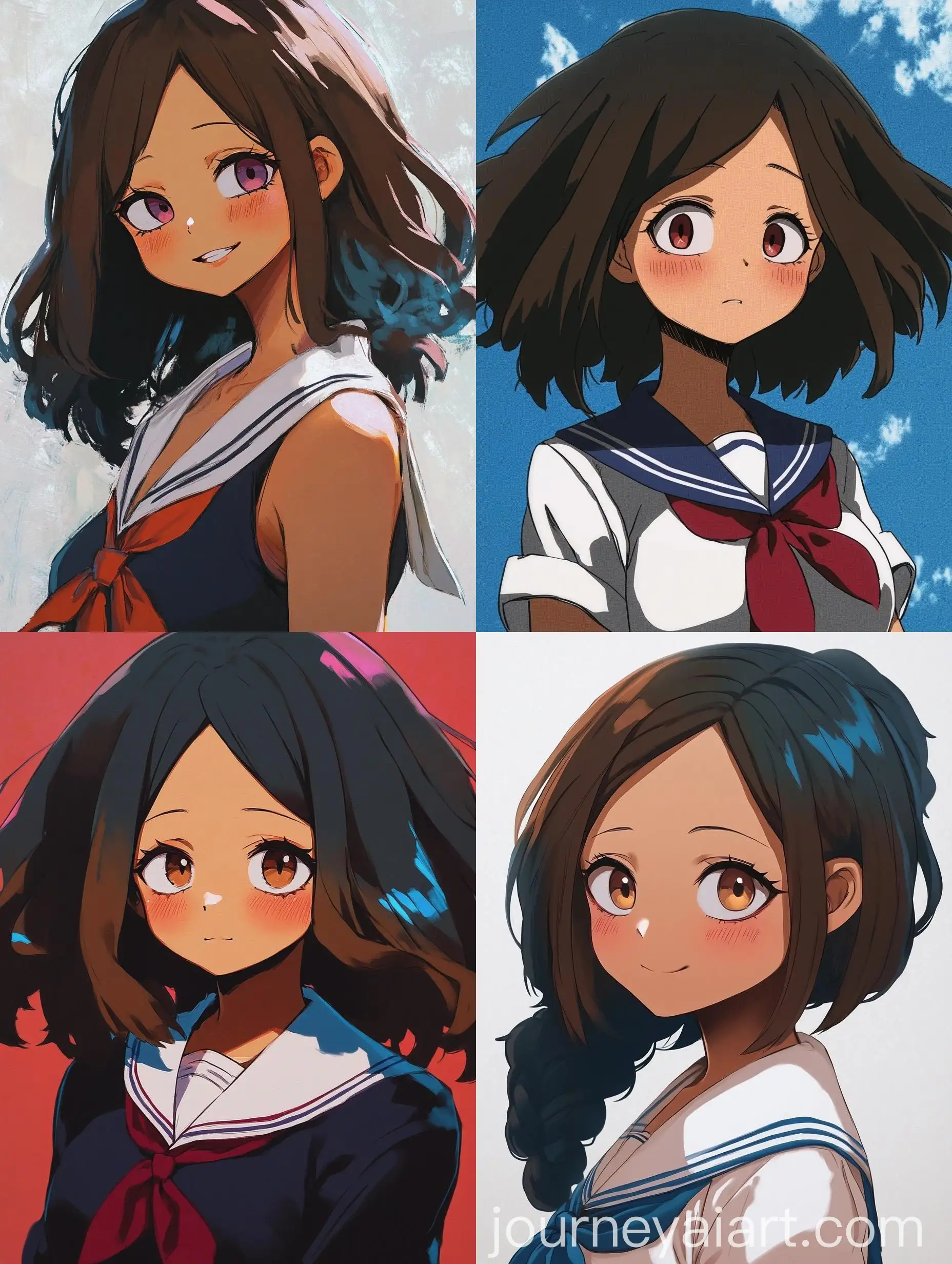 Anime-Style-Girl-in-UA-High-School-Uniform-with-SunKissed-Skin-and-Curly-Black-Hair