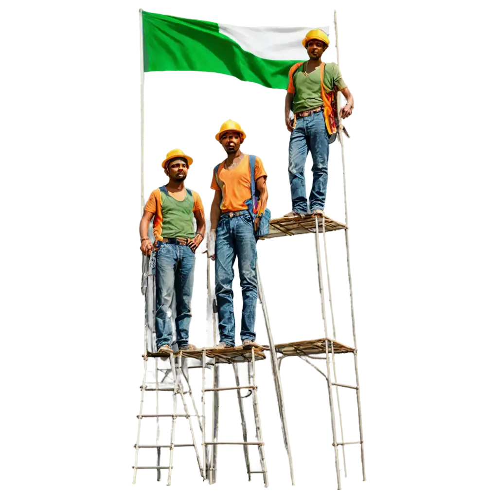 HighQuality-PNG-Image-of-Construction-Scaffolding-Workers-in-Indian-Independence-Day-Setting