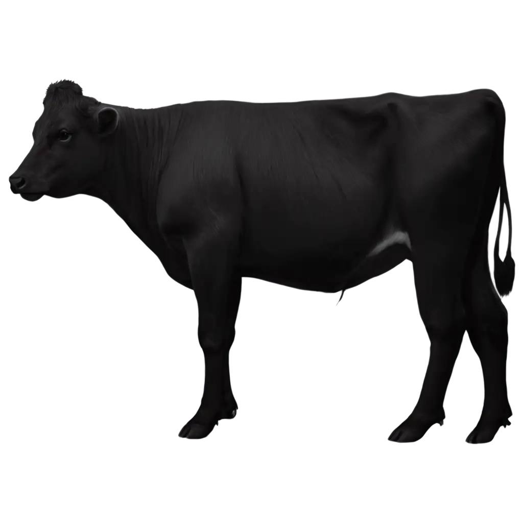 HighQuality-PNG-Image-of-a-Black-Cow-Capturing-Elegance-and-Detail