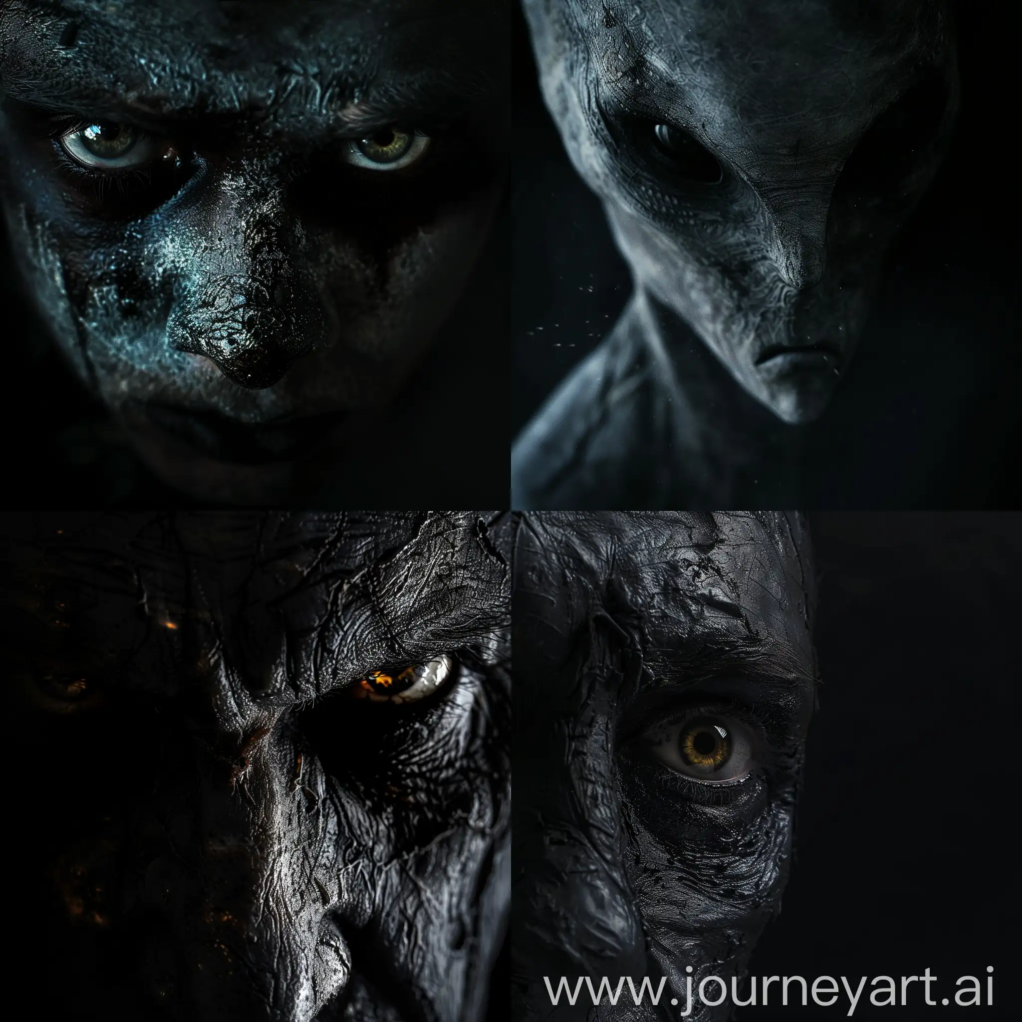 Creepy-Monster-Horror-Portrait-on-Black-Background