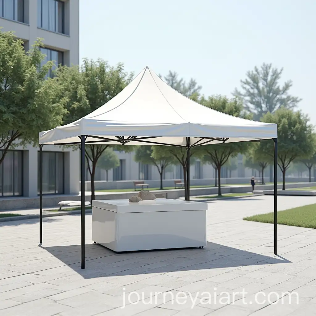 Colorful-Street-Market-with-Triangular-Canopy-Tent-and-Tubular-Structures