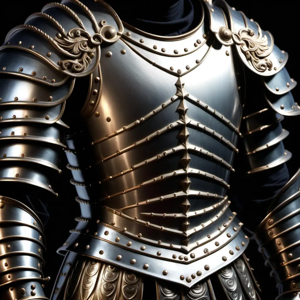 Intricately Detailed Roman Armor in a Gothic Fiction Setting