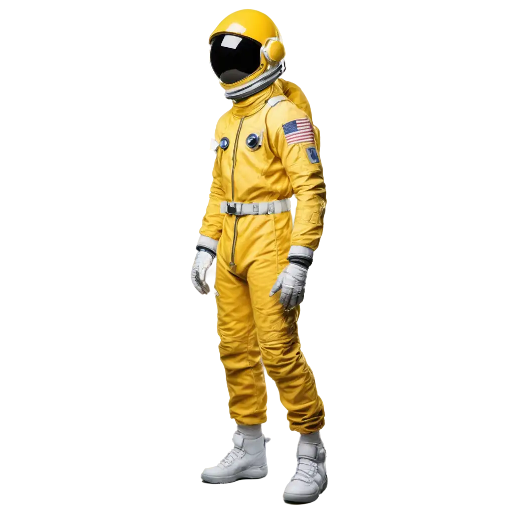 Yellow-Stylish-Astronaut-PNG-Image-for-Creative-and-Professional-Use