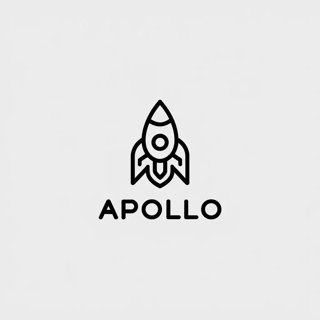 LOGO Design for Apollo Minimalistic Rocket Symbol for Technology Industry