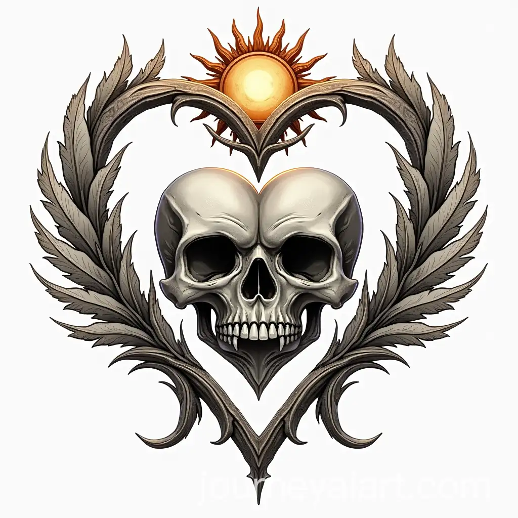 Interlocking-Heart-and-Skull-Design-with-Rings-Moon-and-Sun