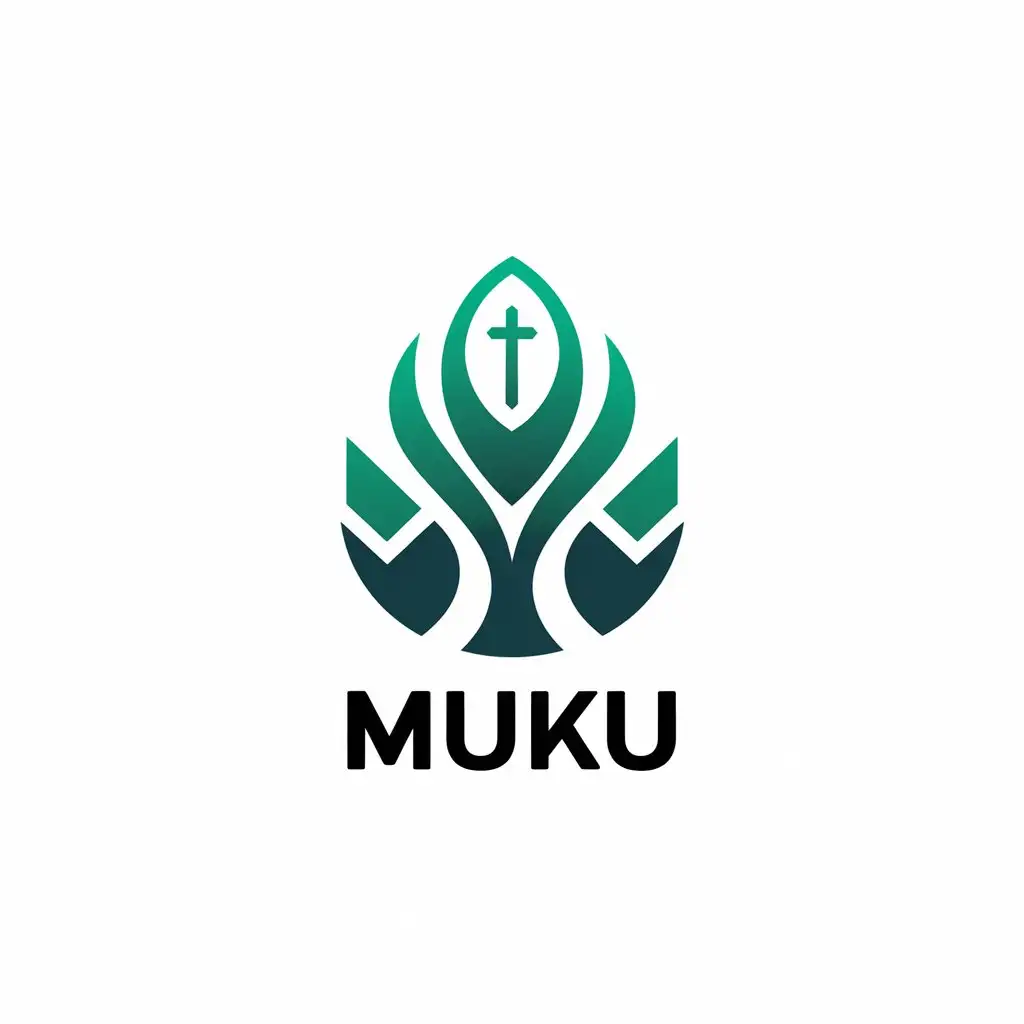 a vector logo design,with the text "MUKU", main symbol:religious related,Moderate,be used in Religious industry,clear background