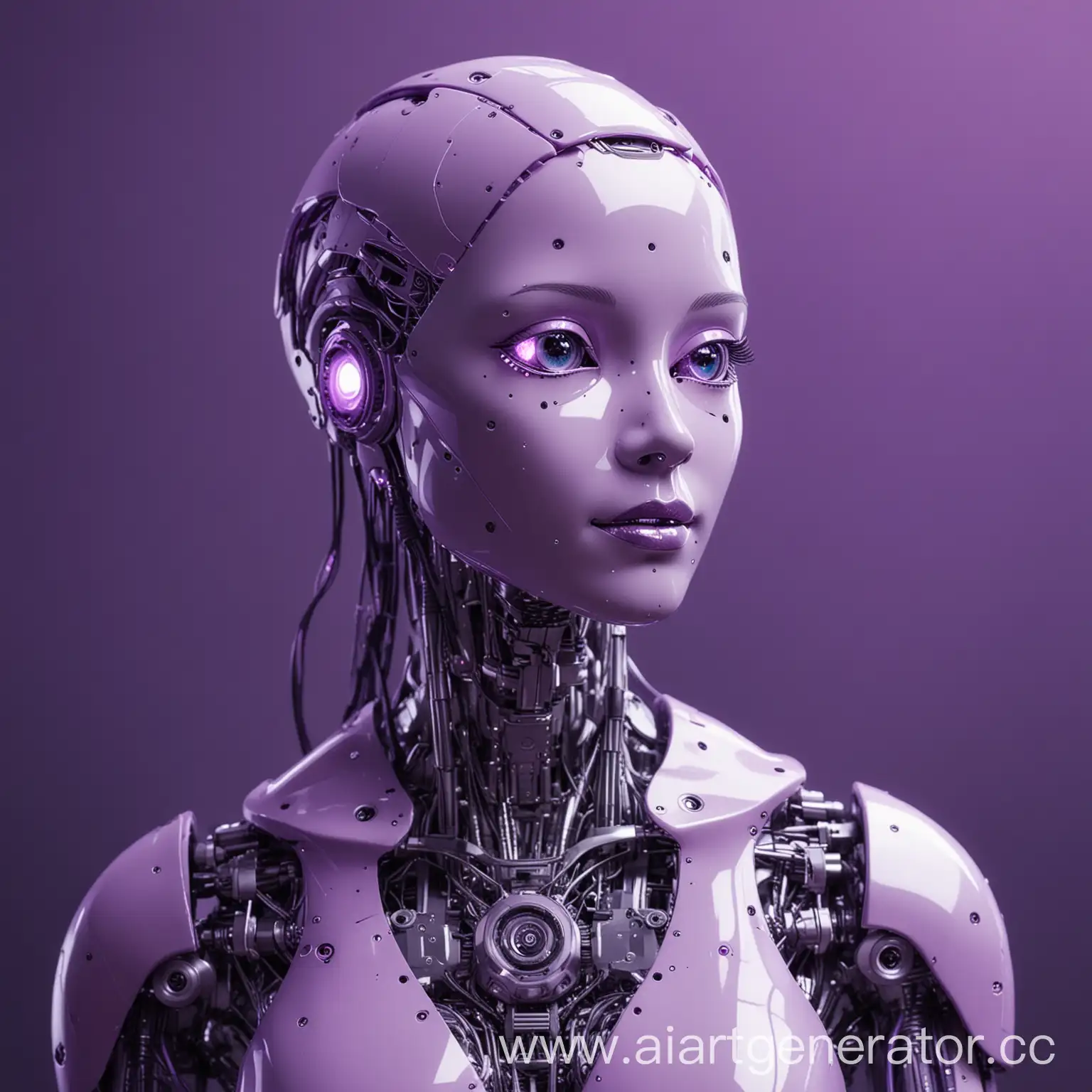 Kind-Robot-in-Purple-Tones-with-Aesthetic-Details-of-Artificial-Intelligence