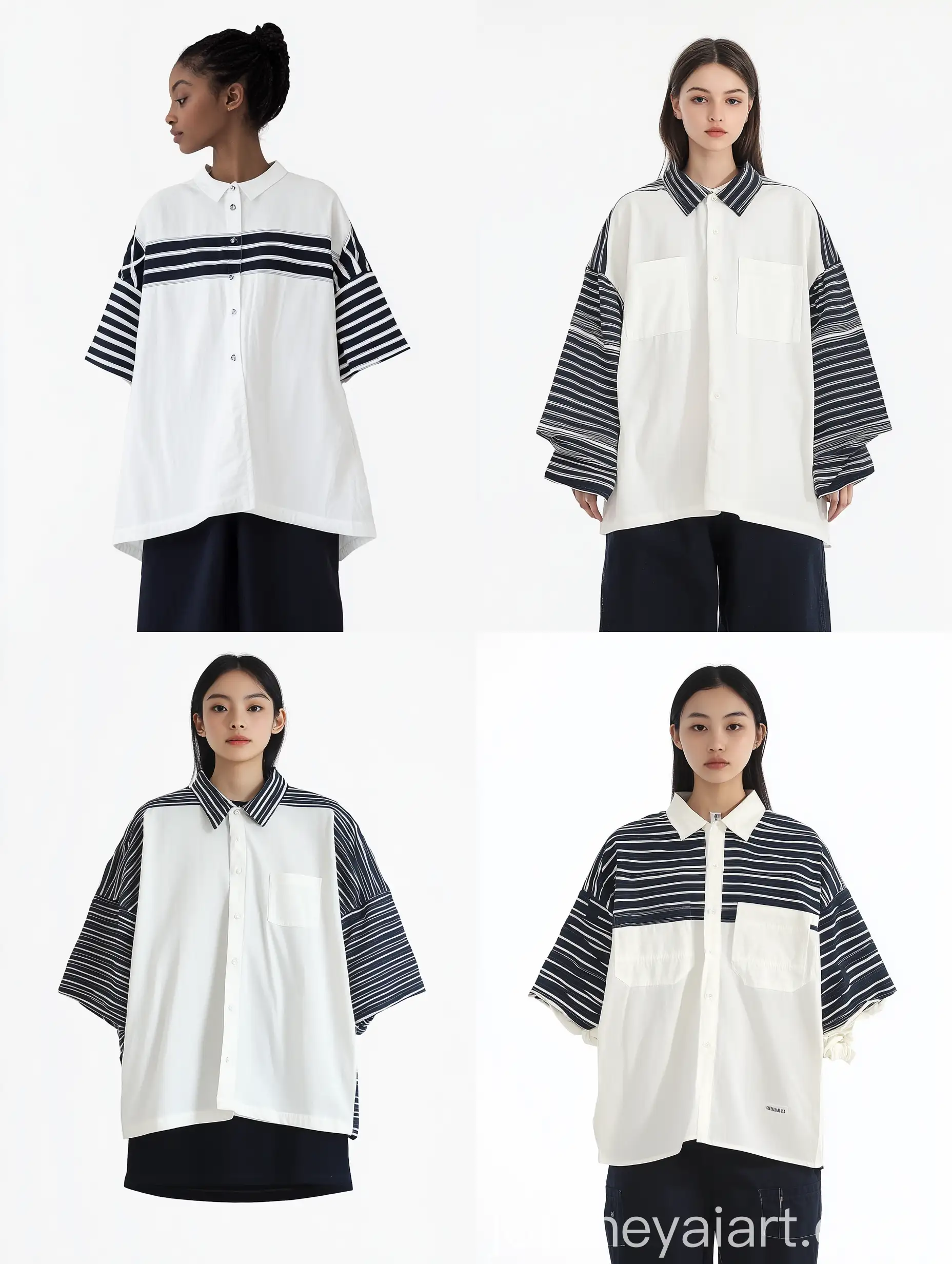 Model-Wearing-Oversize-Shirt-in-Studio-Background