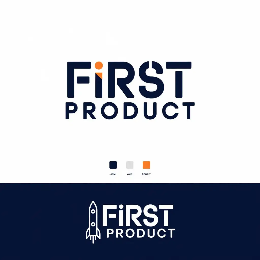 LOGO Design for First Product Bold Modern Typography with Minimalistic Style for Digital Products