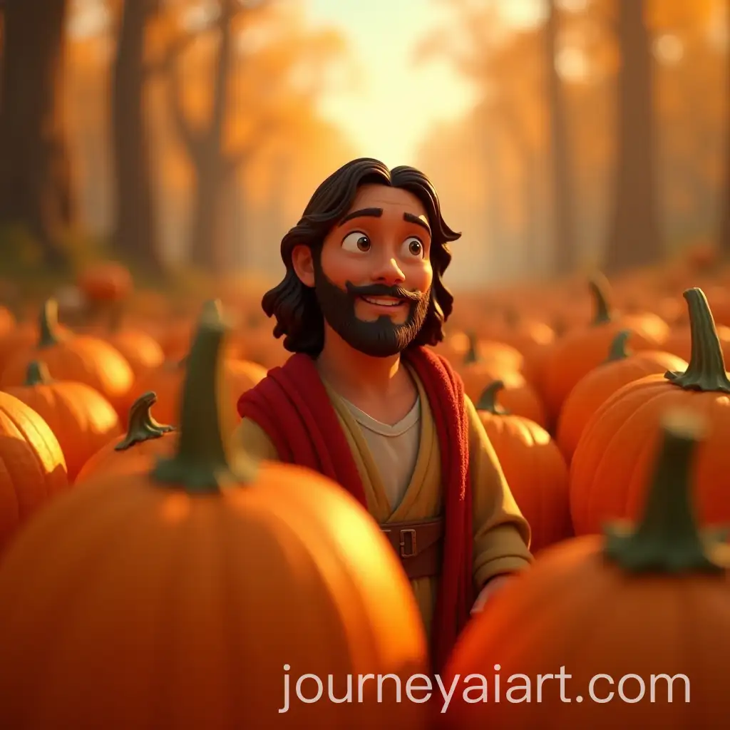 Jesus-in-a-Pumpkin-Patch-Inspired-by-Disney-Pixar-Aesthetics
