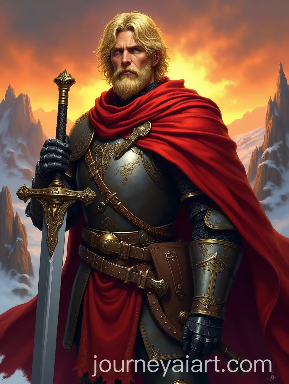 Paladin-Warrior-with-Giant-Armor-and-Greatsword-in-Fiery-Landscape