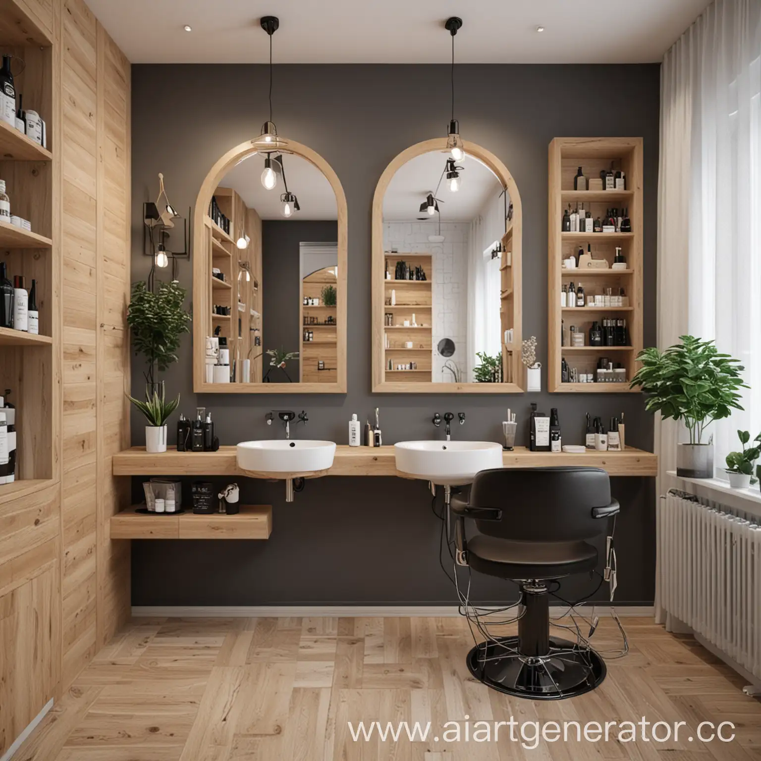 Scandinavian-Style-Small-Hairdressing-Salon-Interior-Design