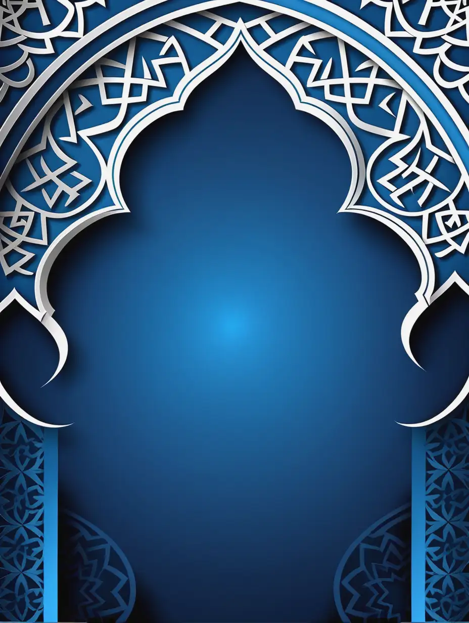 Islamic blue background 