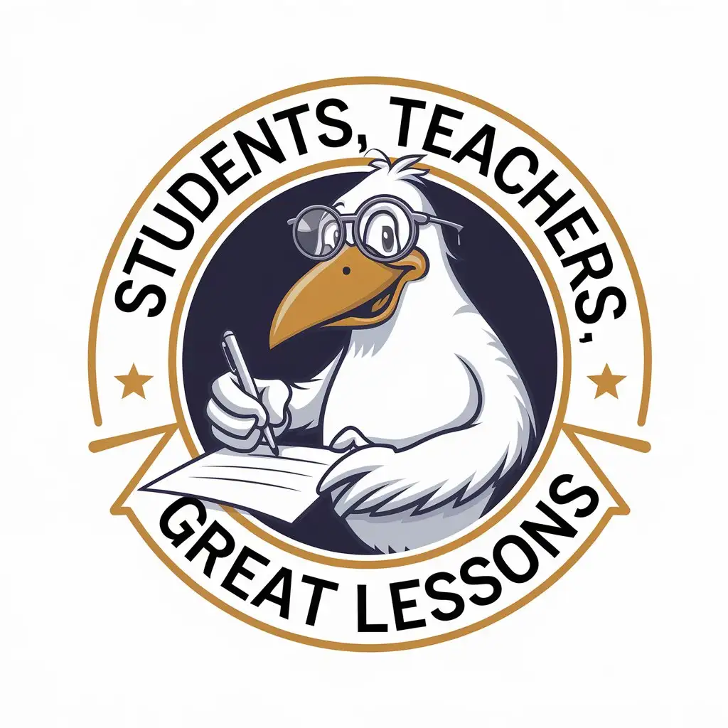 LOGO Design for Education Wise Crow Writing Students and Teachers Theme