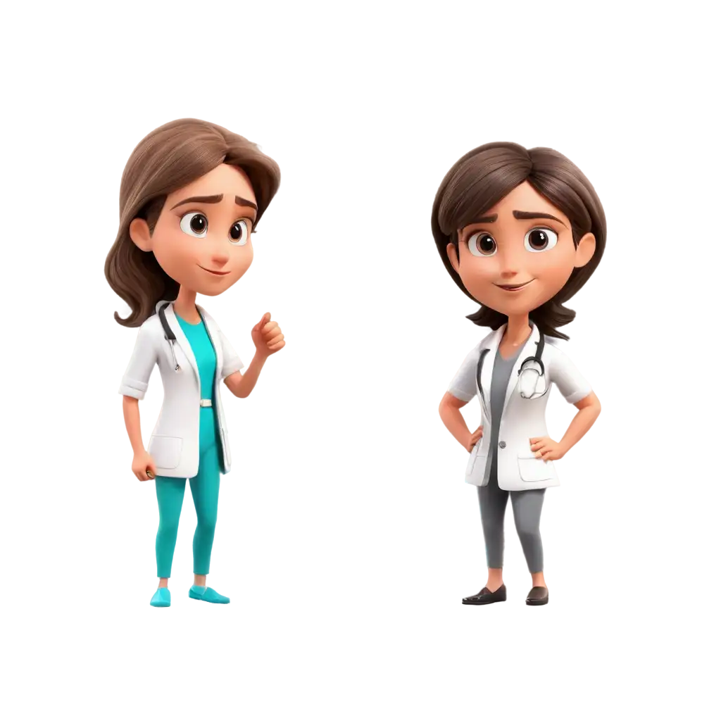 Cartoon-Woman-Doctor-with-Stethoscope-Examining-Patient-HighQuality-PNG-Image-for-Healthcare-and-Medical-Design