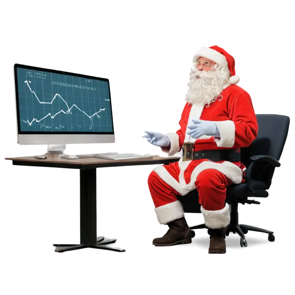 Santa-Sitting-at-a-Computer-with-Charted-Accounts-Screen-HighQuality-PNG-Image-for-Holiday-and-Business-Themes