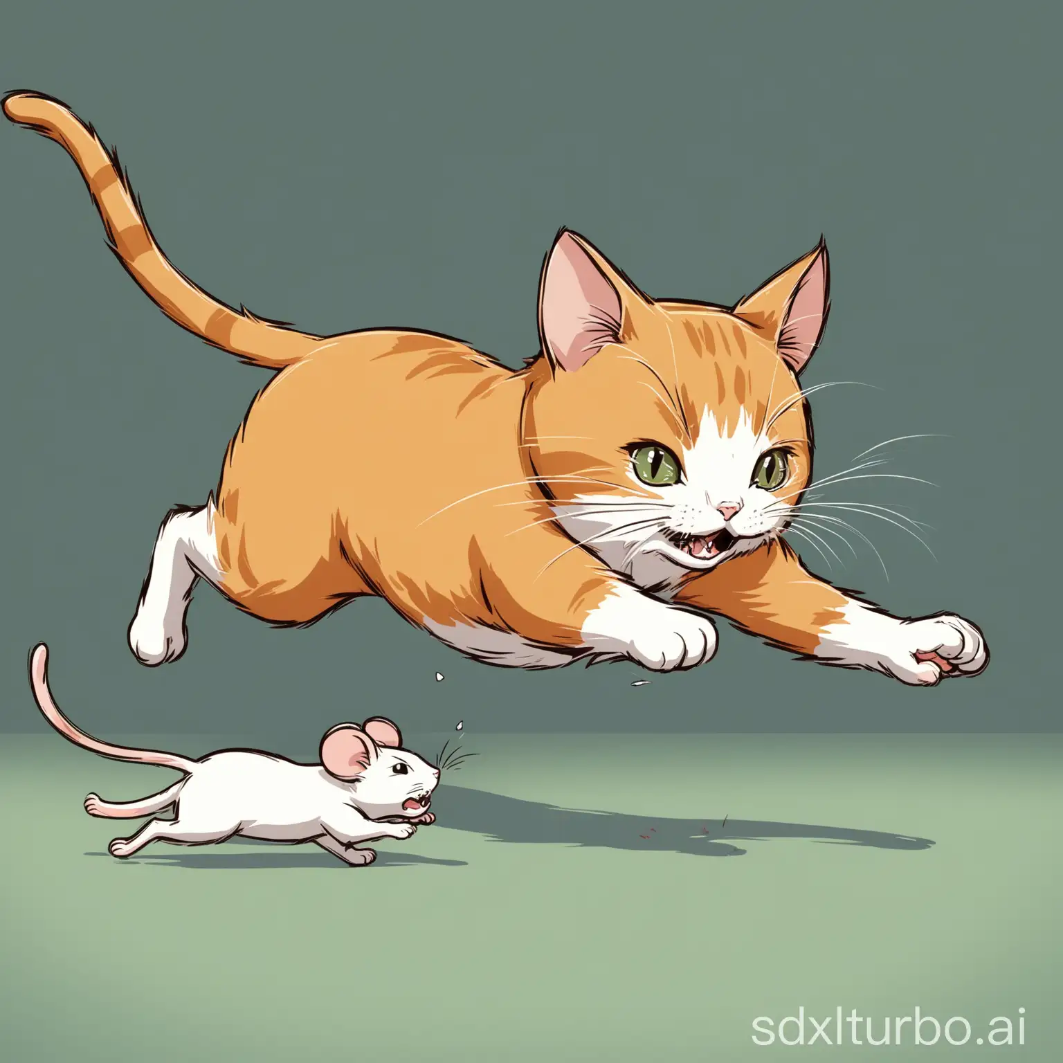 Playful-Cat-Chasing-a-Curious-Mouse