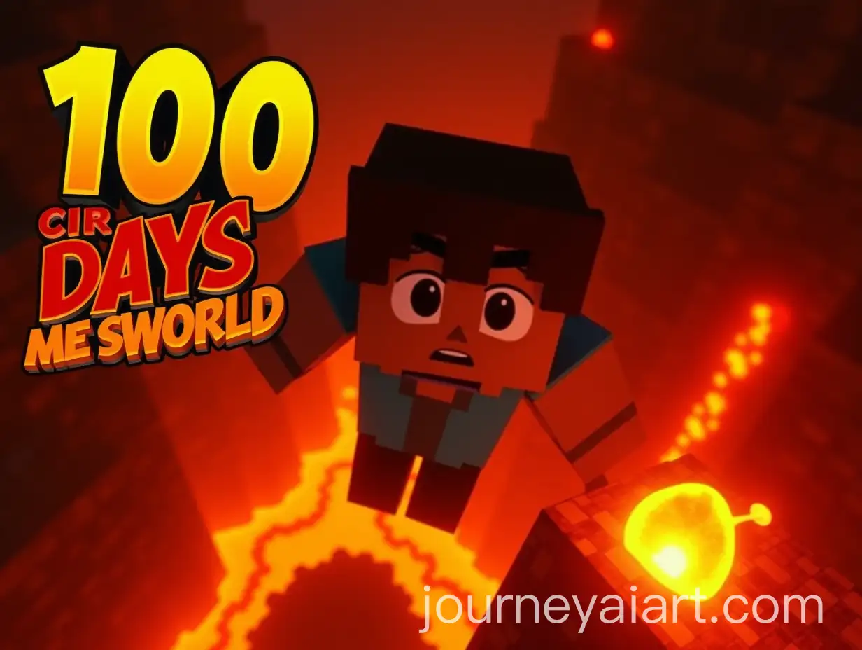 AI-Image-Prompt-SEOMinecraft-Character-Facing-Lava-Challenge-in-Fiery-World