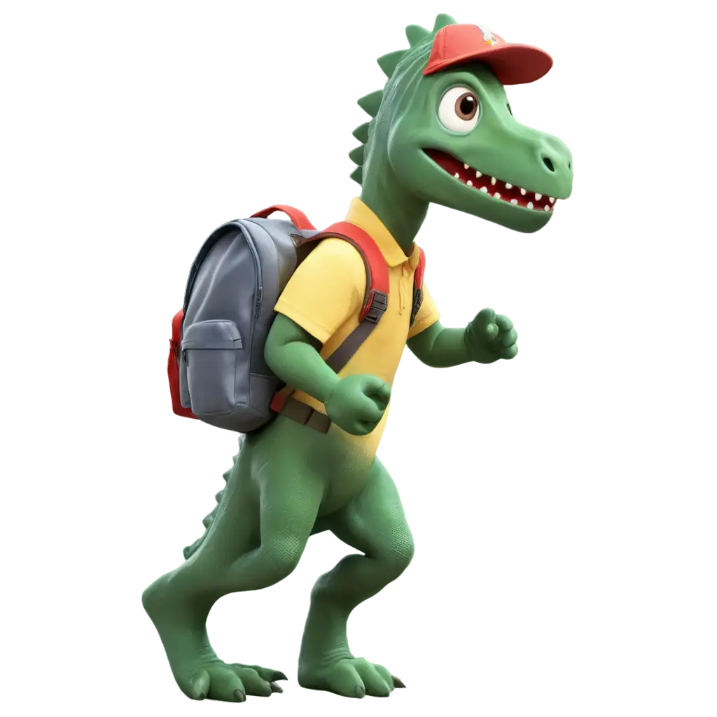 Dinosaur-Carrying-School-Bag-PNG-Image-Adorable-Prehistoric-Student-Concept