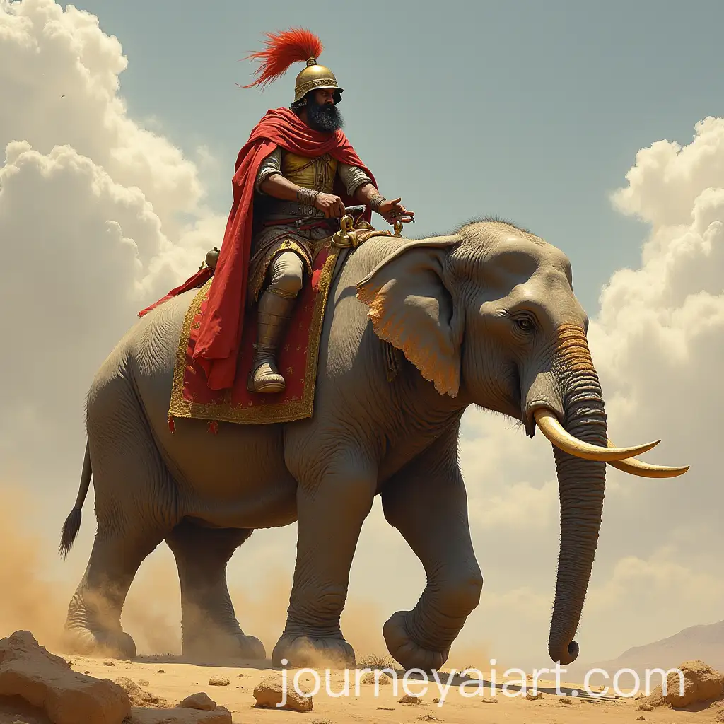 Majestic-Persian-War-Elephant-in-Battle