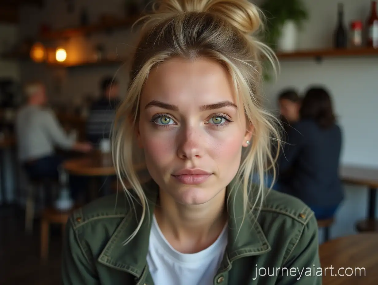 24YearCasual-chic-portraitOld-Female-with-Blonde-Hair-in-Urban-Street-Cafe-Casual-Chic-Style