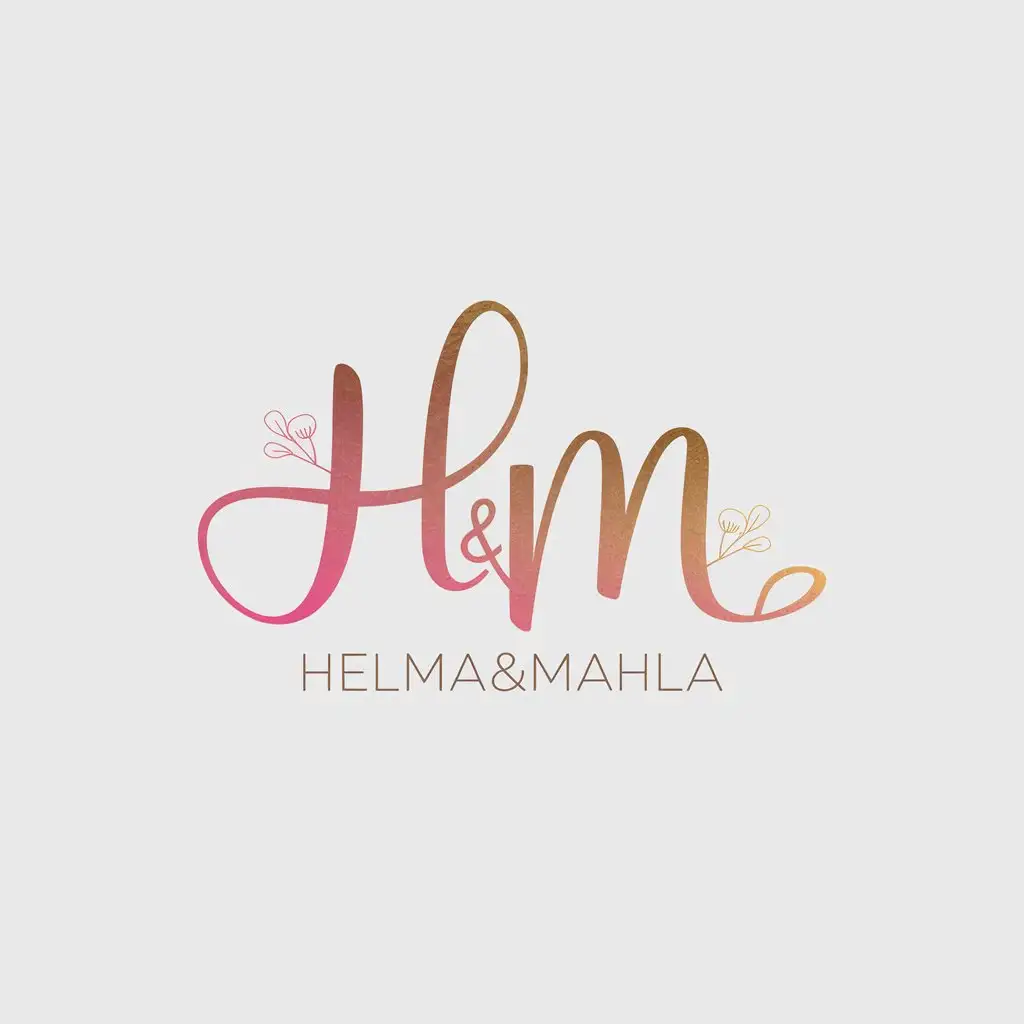 LOGO Design for HELMAMAHLA Feminine Elegance with Floral Accents and Soft Pastel Colors