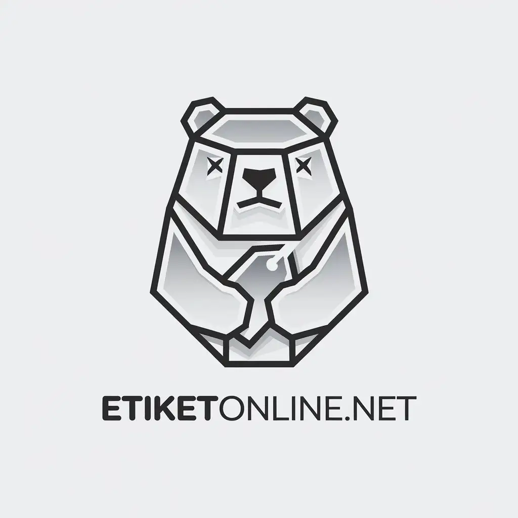 LOGO Design for etiketonlinenet Minimalistic Bear Symbol with Clear Background