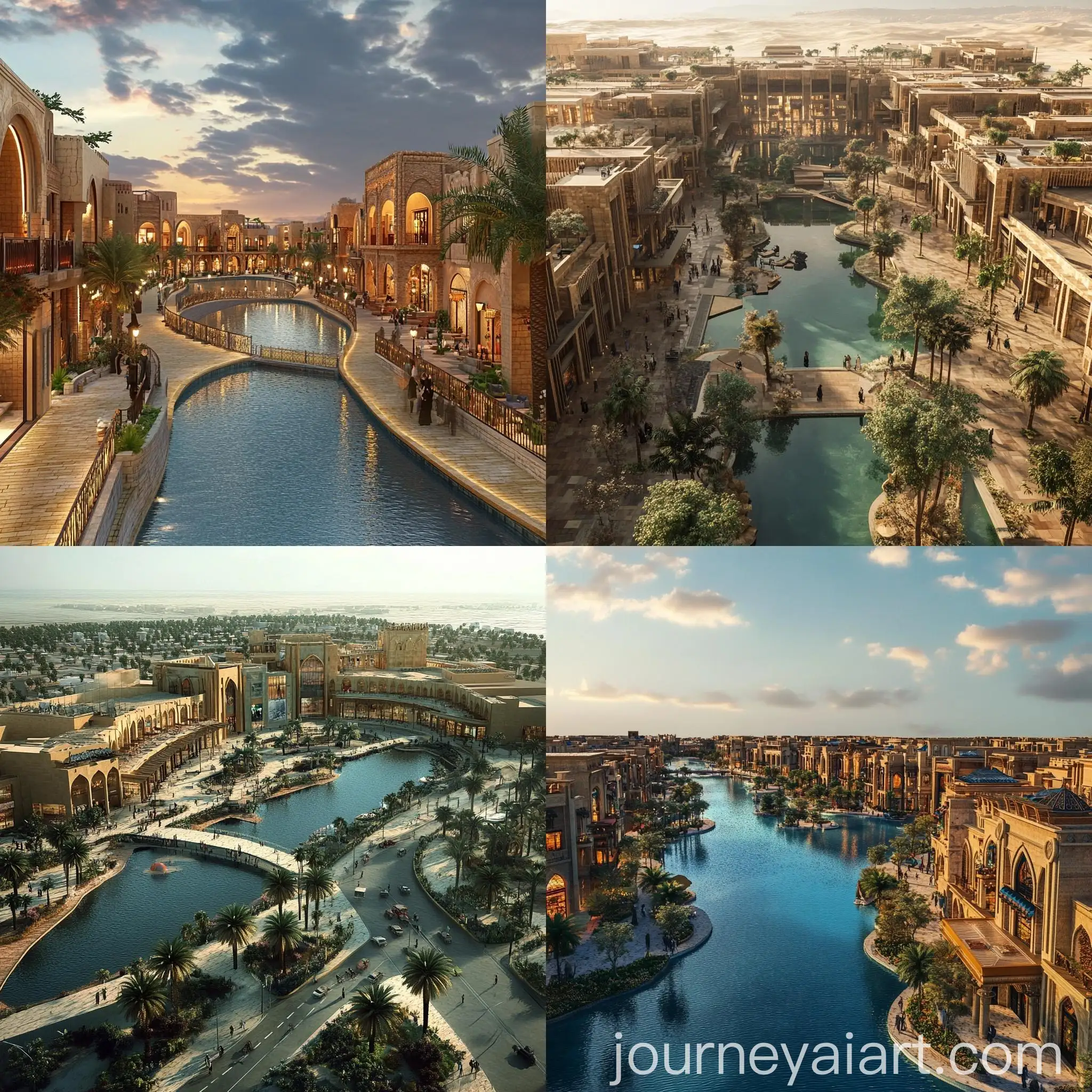 Iraqi-Mall-with-Streets-and-Lake