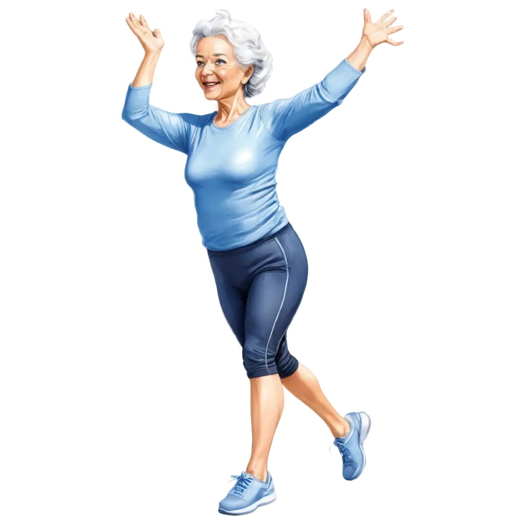 Elderly-Lady-in-Gymnastic-Attire-PNG-Image-of-Active-Senior-Woman