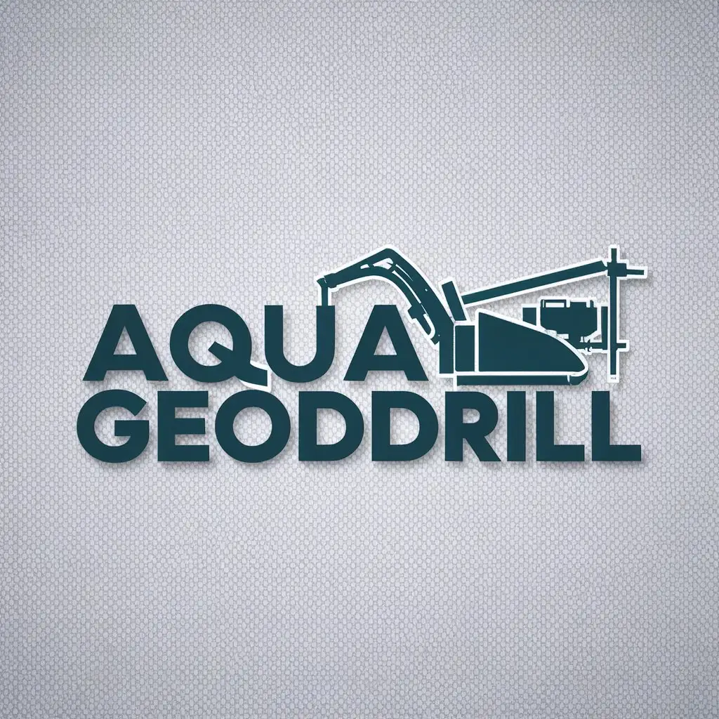 LOGO Design for Aqua GeoDrill Water Well Drilling Machine with Minimalistic Style for Technology Industry