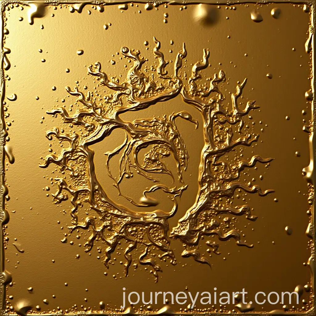 Molten-Gold-Artworks-in-Square-Format