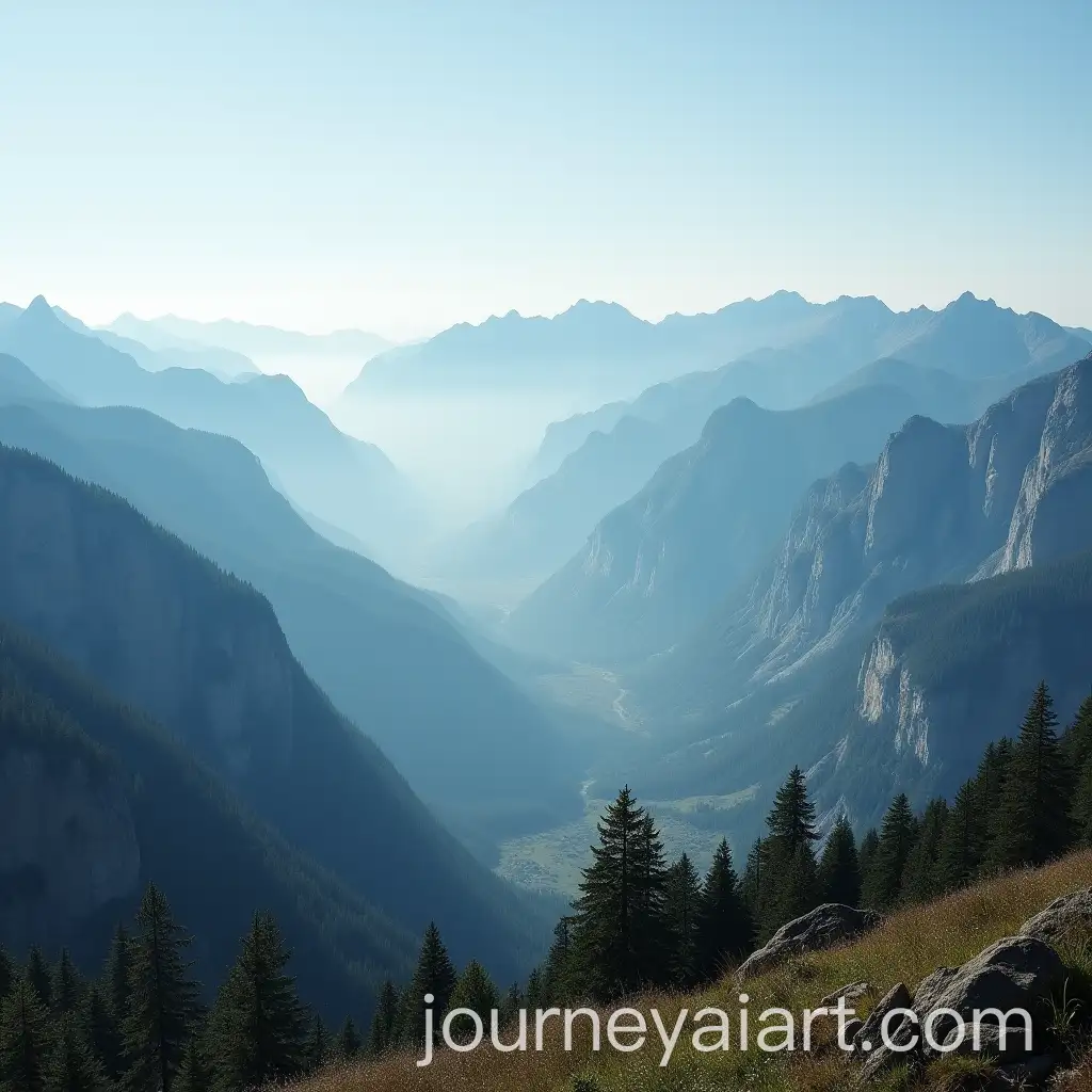 Vast-Mountain-Range-with-Endless-Peaks-Under-a-Clear-Sky