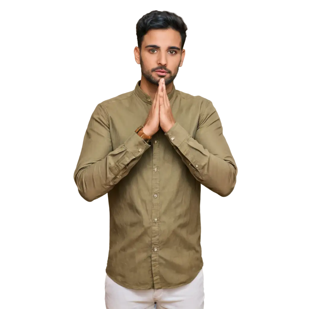 Premium-Khadi-Full-Sleeve-Mens-Shirt-PNG-for-Fashion-ECommerce-Display