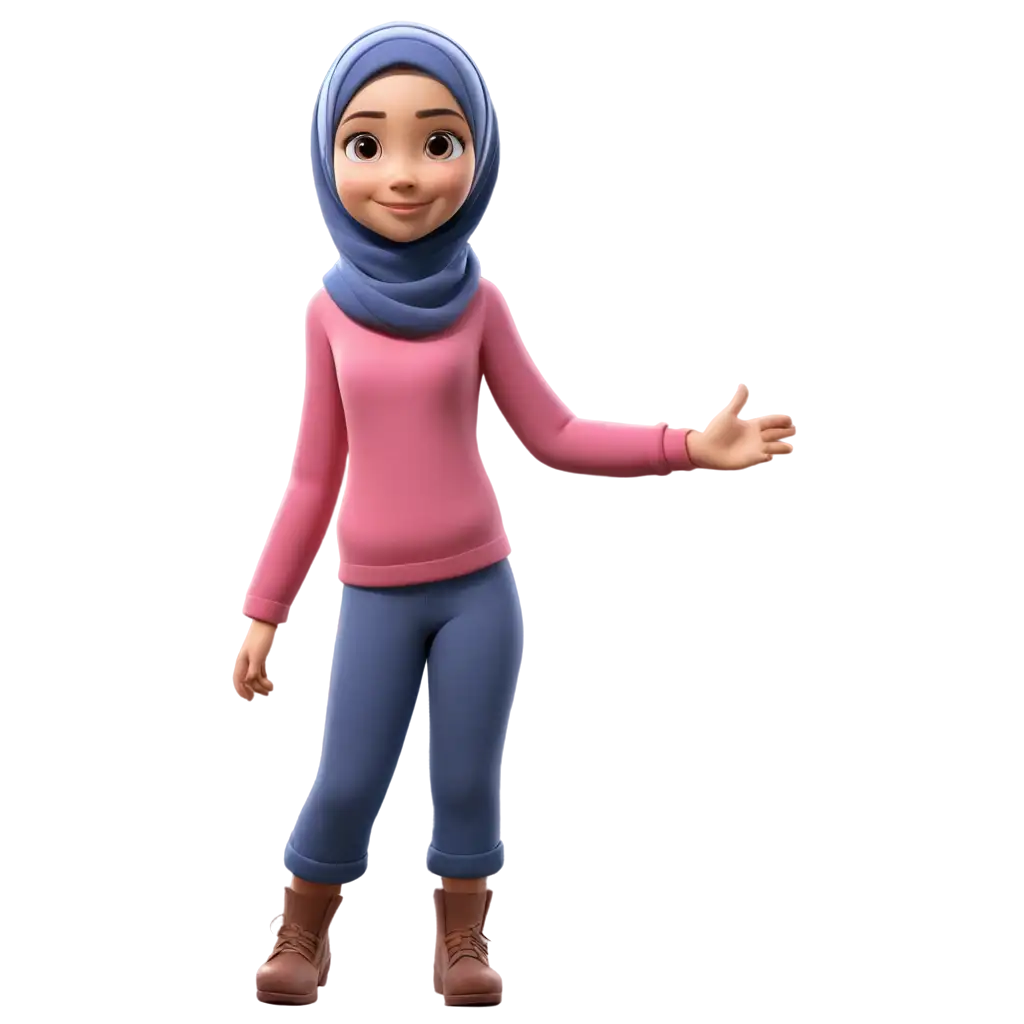 Cute-3D-Cartoon-Girl-6-Years-Old-Wearing-Hijab-PNG-Image-for-Enhanced-Clarity-and-Detail