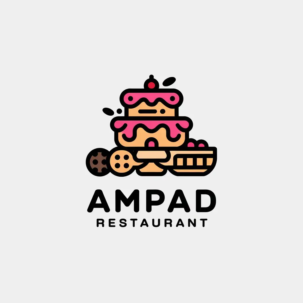 LOGO-Design-For-AMPAD-Elegant-Vector-Logo-with-POSTRES-Symbol-for-the-Restaurant-Industry