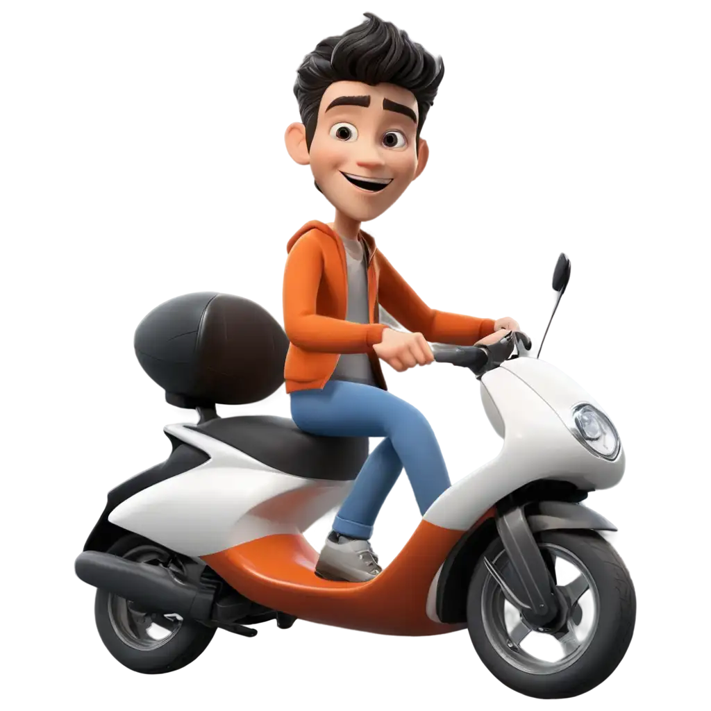 3D-Animated-PNG-Excited-Person-Driving-Scooty-in-Speed-Saying-Hi