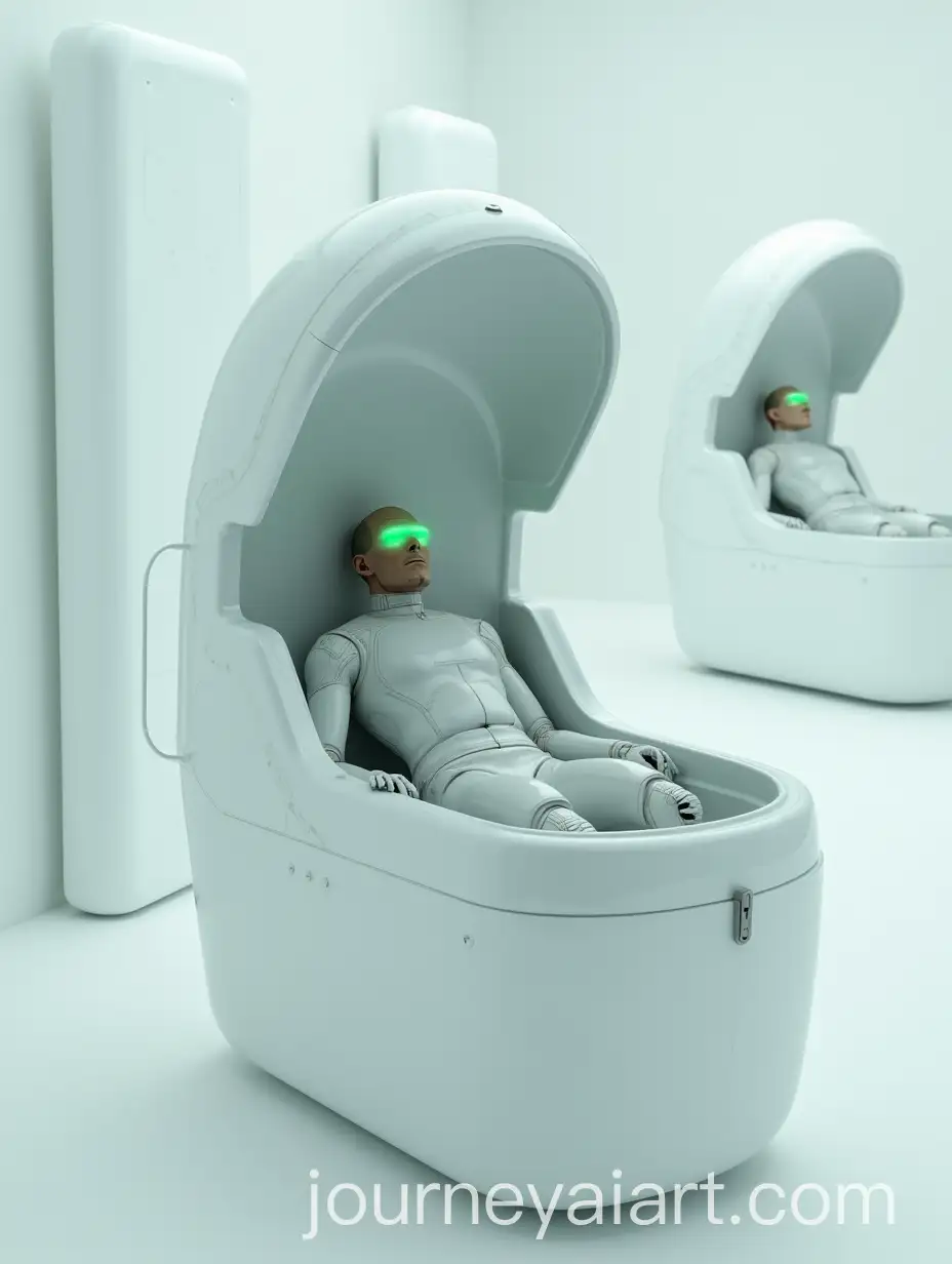 Synthetic-Humanoid-in-Hibernation-Pod-in-Minimalist-White-Environment