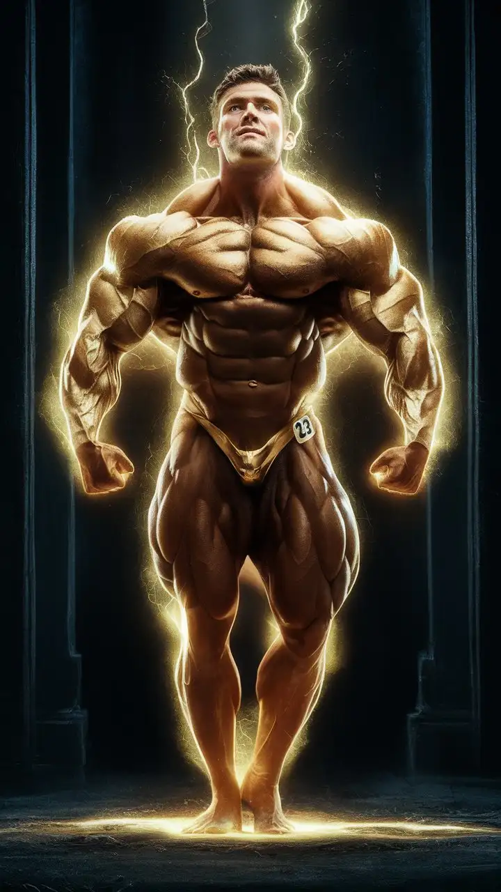 22YearOld-Bodybuilder-Transforming-into-a-Superhero-with-Golden-Electricity-Power