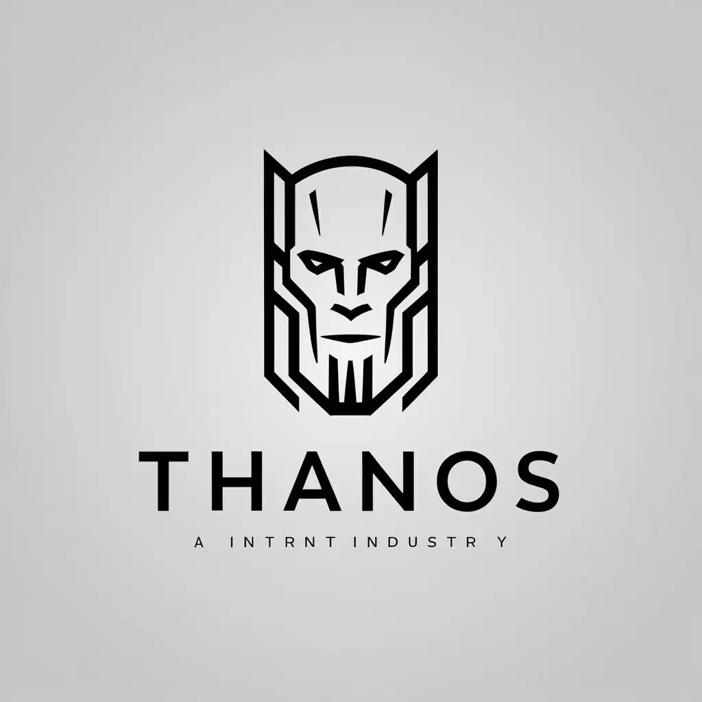 LOGO-Design-For-Thanos-Minimalistic-Head-Icon-for-Internet-Industry