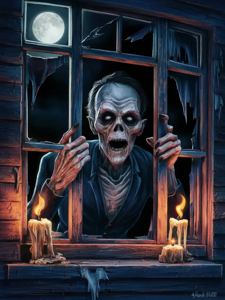 Ghoul-Outside-Window-of-Old-House