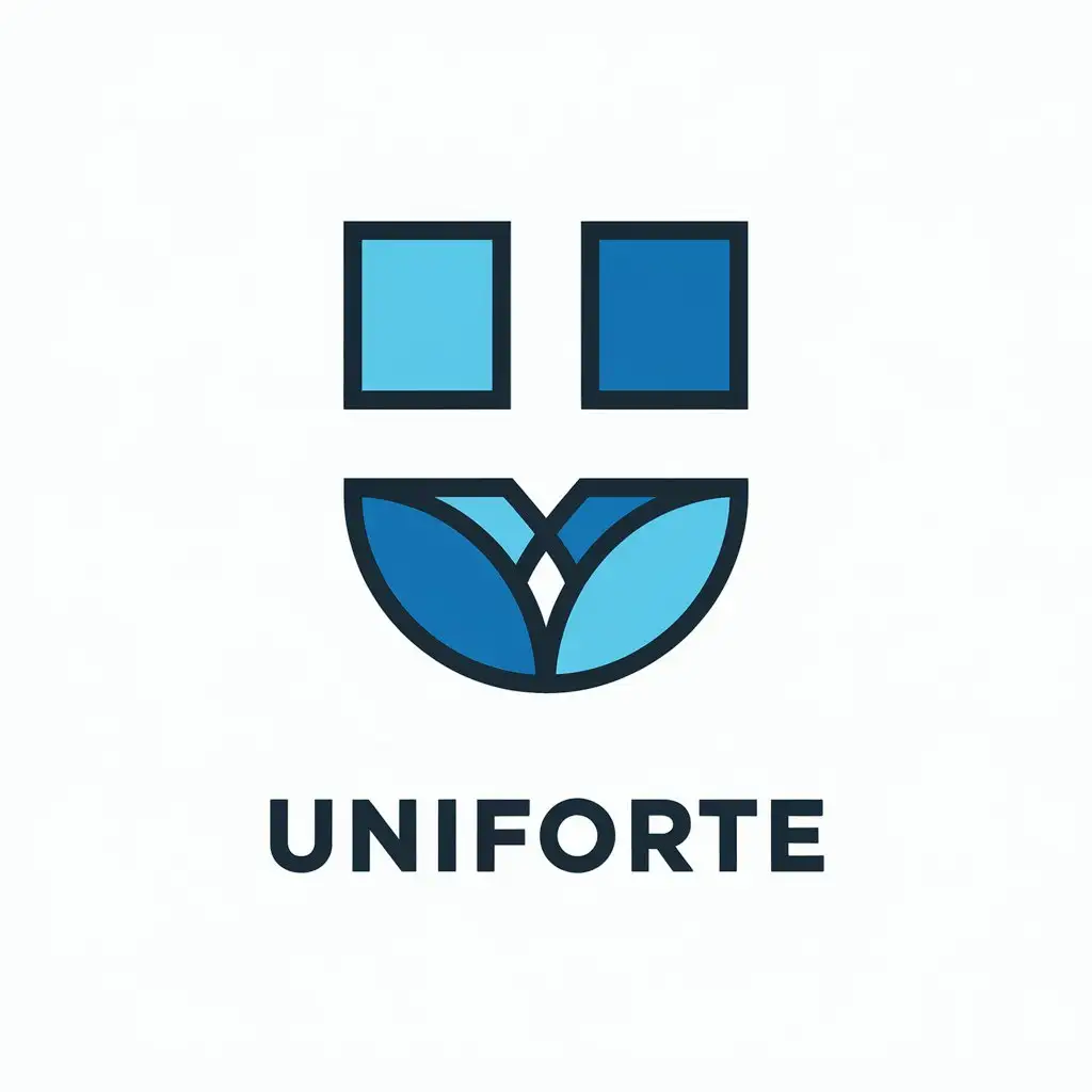 LOGO Design for Uniforte Simple and Moderate Vector with Clear Background