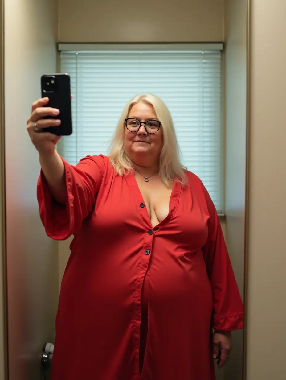 FullBody-Mirror-Selfie-of-a-Mature-Woman-in-a-Bright-Fitting-Room