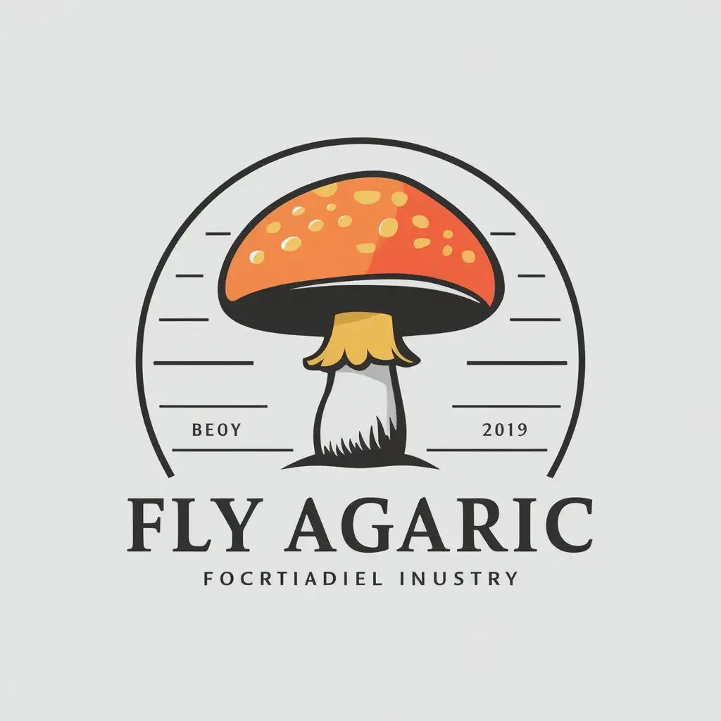 LOGO Design For Fly Agaric Mushroom Symbol with Clear Background