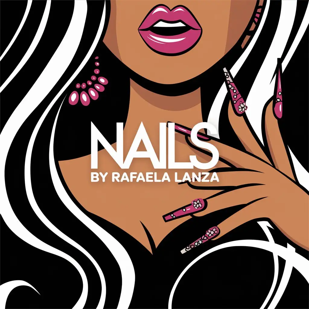 LOGO-Design-for-Nails-by-Rafaela-Lanza-Glamorous-BratzInspired-Icon-with-Silhouette-and-Attitude